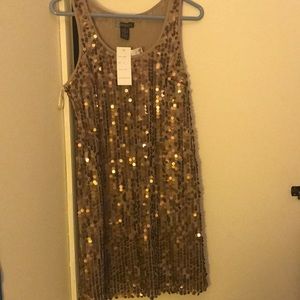Gold sequin dress